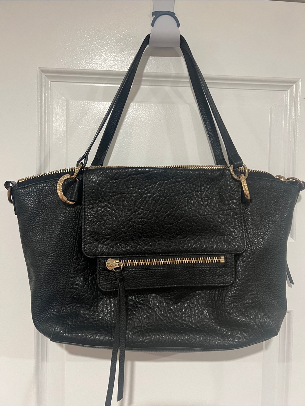 Vince Camuto Black Leather Satchel
